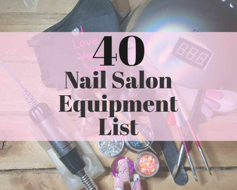 nail salon equipment list