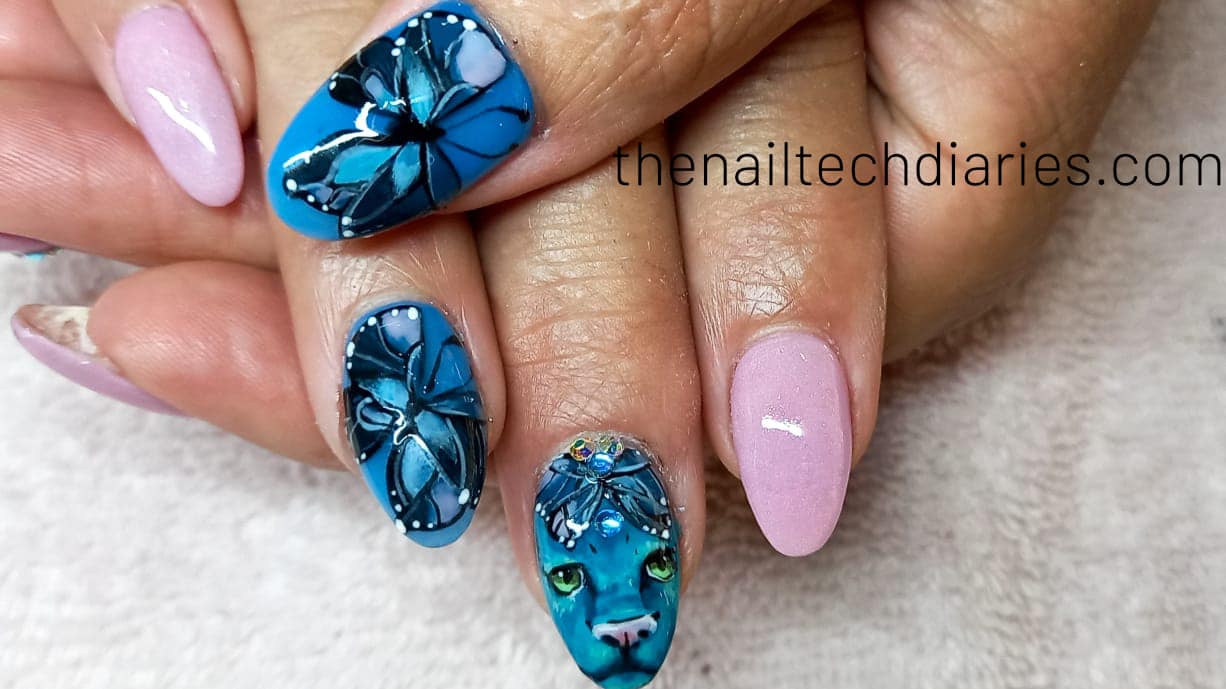 Buy Secret Lives® acrylic press on nails designer artifical nails extension  matte denim blue fake nails design 24 pieces set with glue sheet convinent  than manicure Online at Low Prices in India -
